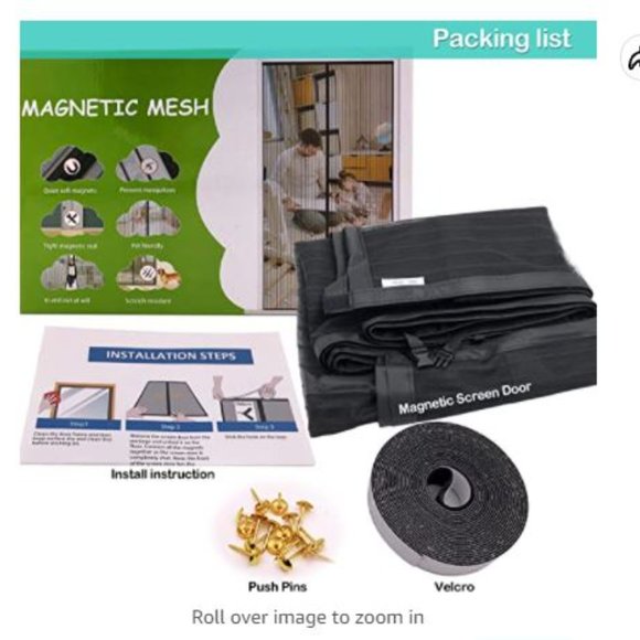 Magnetic Mesh Screen Door - Picture 5 of 7